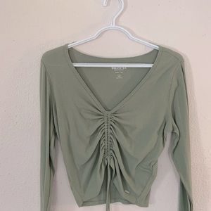 Hollister Baby Tee Army Green